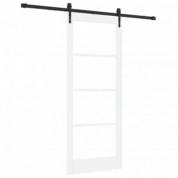 vidaXL Posuvné dveře 83 x 202 cm Masivní borové dřevo a sklo