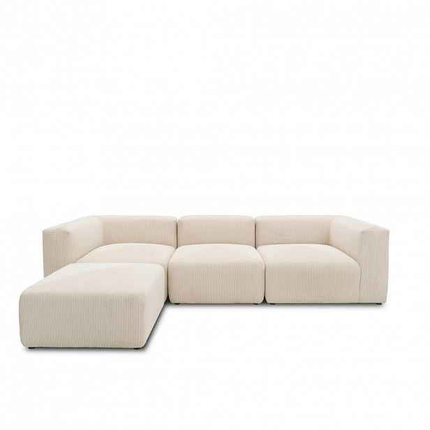 MID.YOU ROHOVÁ SEDAČKA, textil, krémová