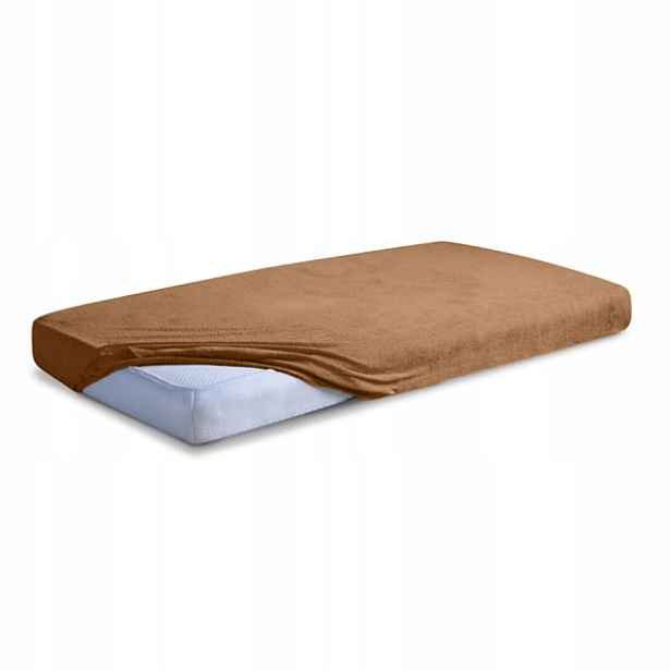 Froté Prostěradlo s gumou 210/220x190/200 Classic Světle hnědé