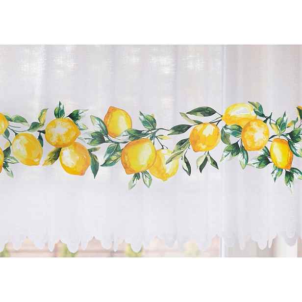 Mg záclona Vitrážová Záclona citronová barva 350x70 cm polský Citron
