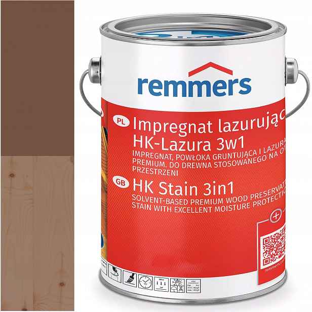 Remmers HK-Lasur Ochranná lazura na dřevo Ral 8007 Hnědá Jeleni 20L