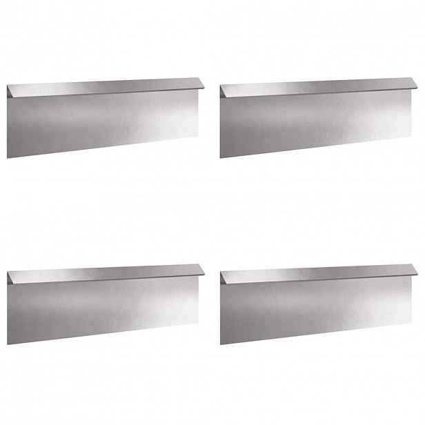 vidaXL Plaňka na šneky 4 ks 100 x 3,5 x 25 cm Nerezová ocel Stříbrná