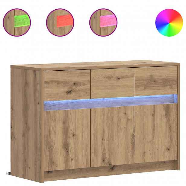 vidaXL Televizní skříň 91 x 34 x 61 cm Dub artisan Kompozitní dřevo