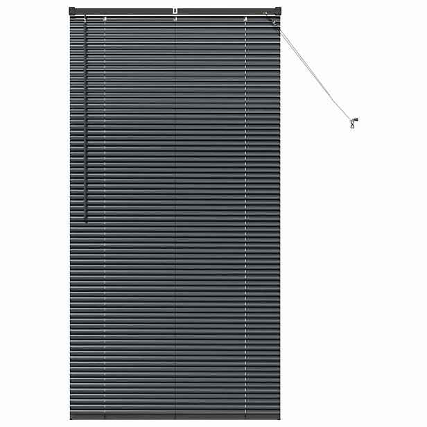 vidaXL Venet školní žaluzie Černá 175 x 90 cm 25 mm Hliník