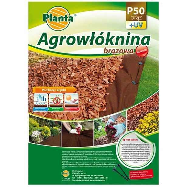 Agrotextilie Planta P50 1,6 x 20 m hnědá mulčovací, protiplevelová