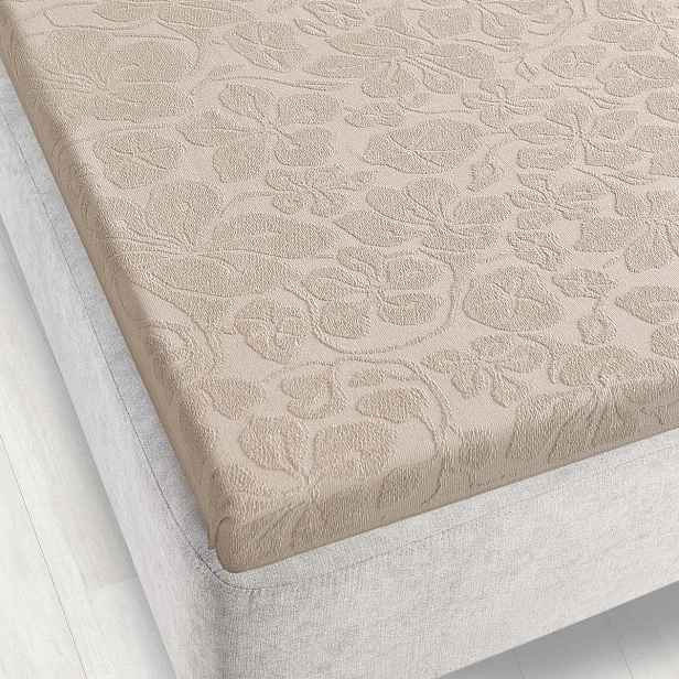 Froté Prostěradlo bez gumičky Tulipán Zwoltex 150x205 sépie béžová