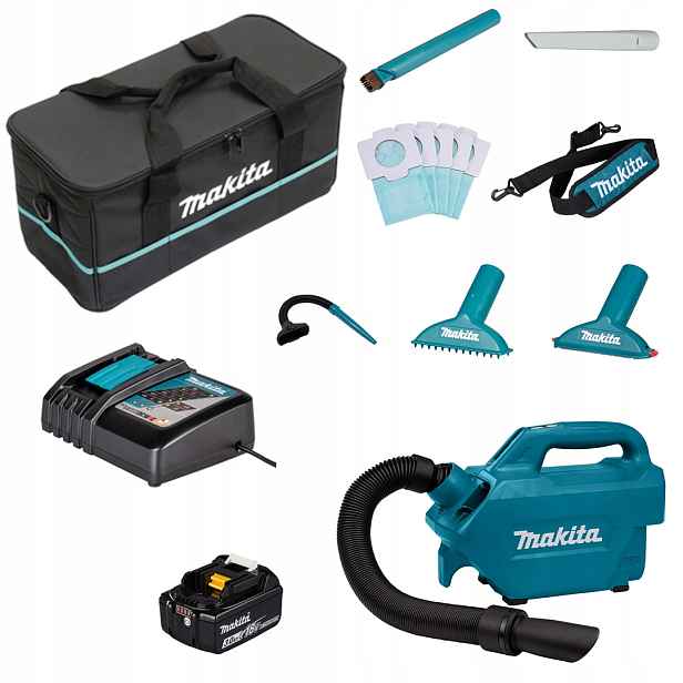 Vysavač do auta Makita DCL184RF 1x3Ah Lxt 0,5 l, taška