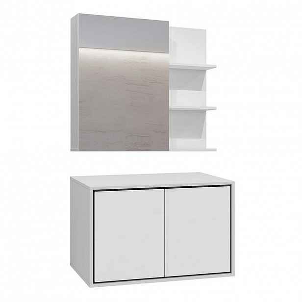 Petits-meubles KOUPELNOVÝ NÁBYTEK 78cm Sophéa 2er-Set Bílá