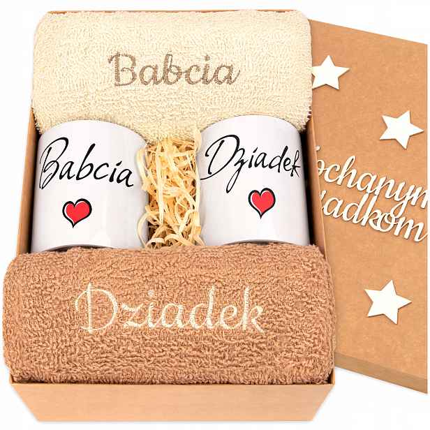 Den babičky a dědečka Dárek k Vánocům pro dědečky Ručníky Kubky db