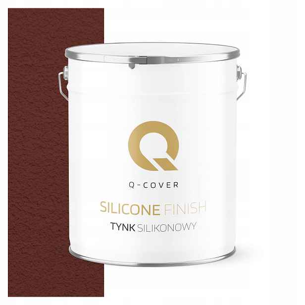 Fasádní Silikonová Omítka Hnědá Červená Ral 8012 7KG Granulace 2.0mm