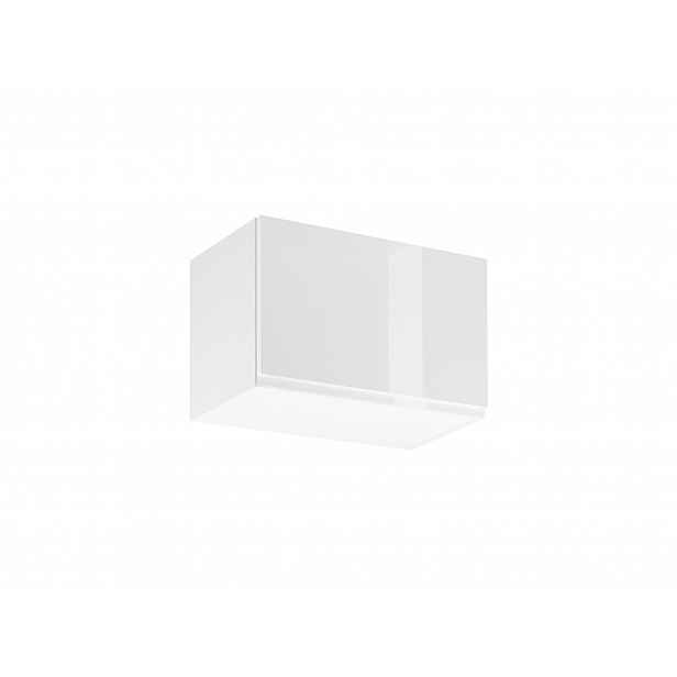 Horní skříňka s výklopnými dvířky ARBOR - šířka 60 cm, lesklá bílá / bílá