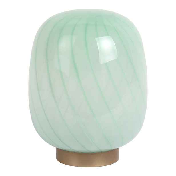 Světle zelená stolní lampa se skleněným stínidlem (výška 20 cm) Summer Globe – Leitmotiv