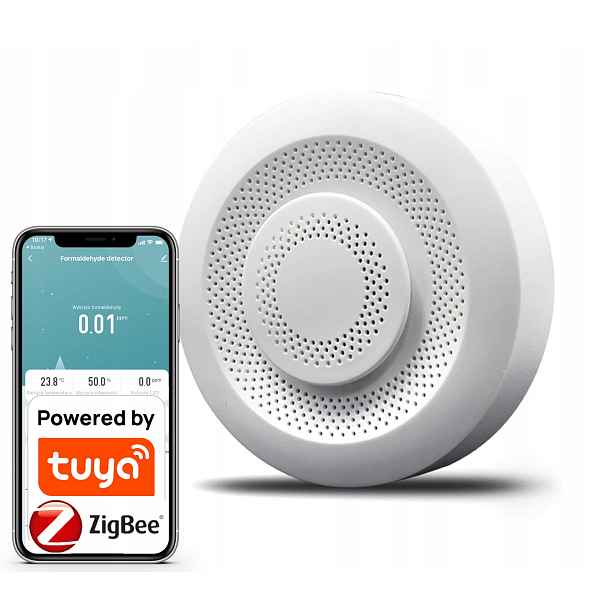 Snímač kvality vzduchu a teploty Detektor CO2 Voc Tuya Zigbee