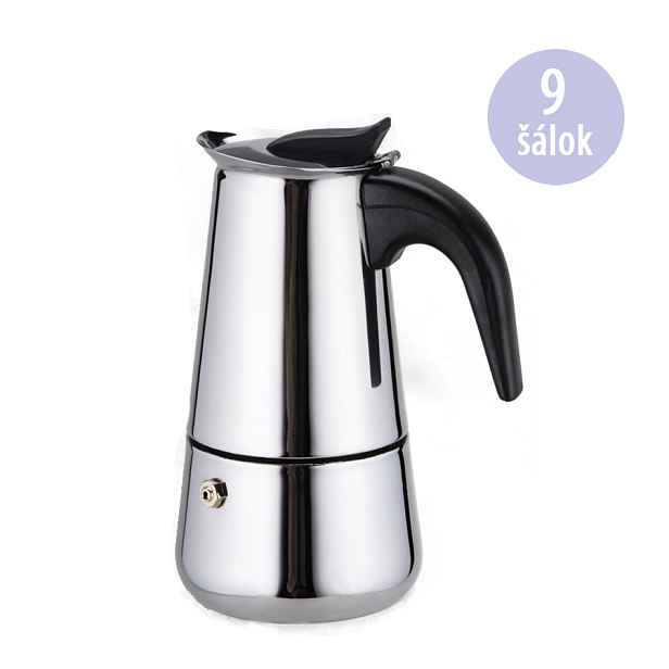 Arise KPS-900 Moka kávovar nerezový, 9 šálků