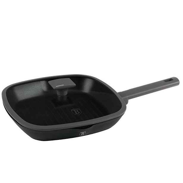 BERLINGERHAUS Pánev grilovací s poklicí 28 cm Antracit Collection BH-8127