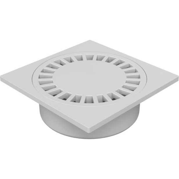 Chuděj Podlahová vpust spodní DN110; mřížka 300x300 mm (Gule spodní DN110)