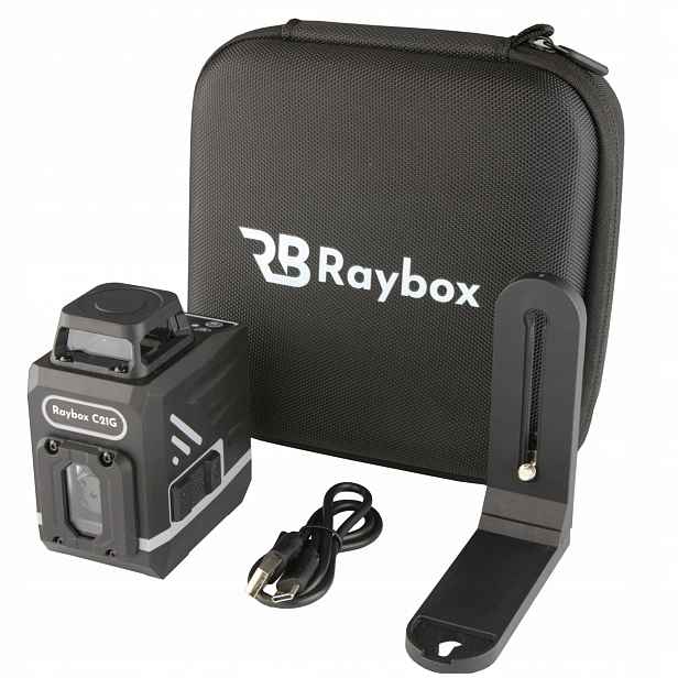 Křížový laser Raybox C21G pro určení úrovní 360 a pravých úhlů