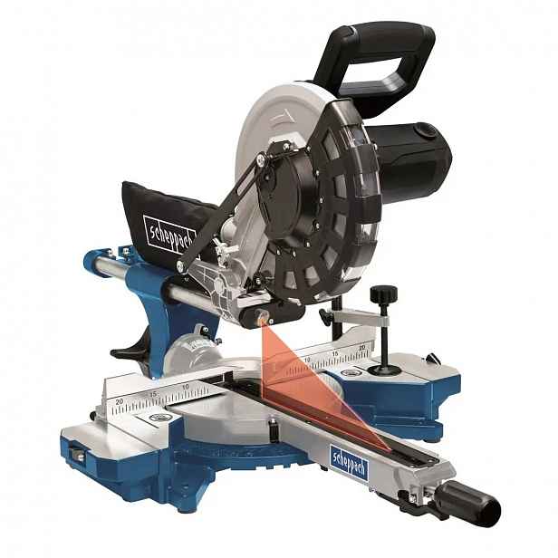 Scheppach Pokosová pila pokosová pila 254 mm posuv 2000 W HM254 kapovka Soft Start