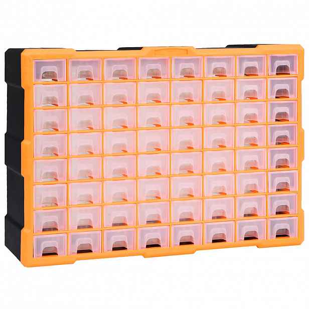vidaXL Organizér se 64 zásuvkami 52 x 16 x 37,5 cm