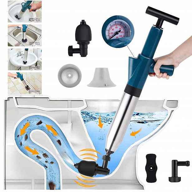 Vysokotlaký Píst Do Toalety K Zprůchodnění Potrubí Wc, Snadné Použití