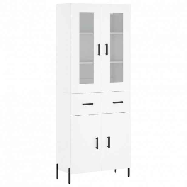 vidaXL Skříň highboard bílá 69,5 x 34 x 180 cm kompozitní dřevo