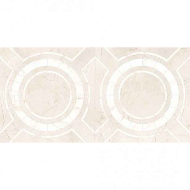 Dlažba Dom Intarsi creta satin 3D 60x120 cm leštěná INW00204TS