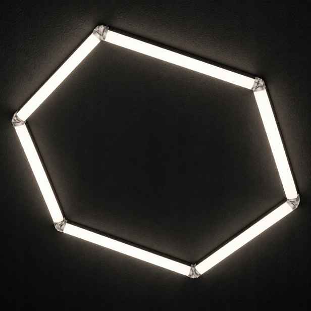 HEX1 Led lampa černá 42W studio detailing holičství 92x7 9 Cm 4000K