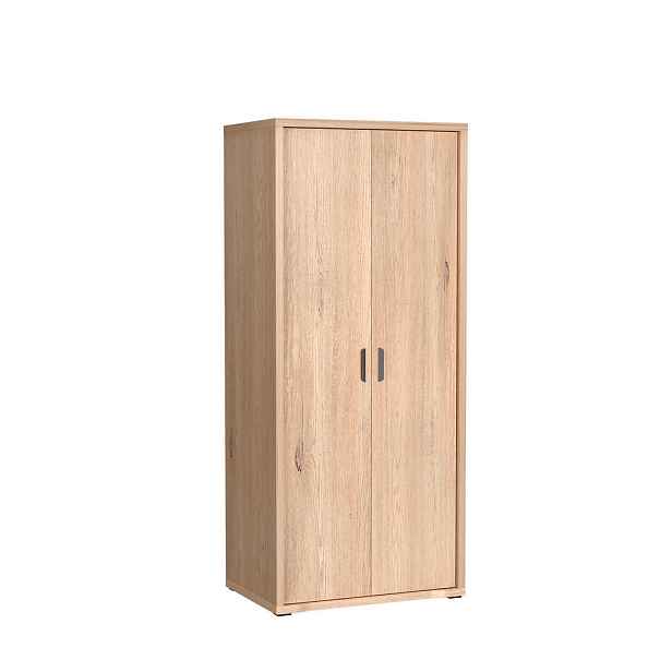 MASSENO ŠATNÍ SKŘÍŇ S OTOČNÝMI DVEŘMI BRESSO, 86,5/200/58,5 cm 2dveřová, dekor dub