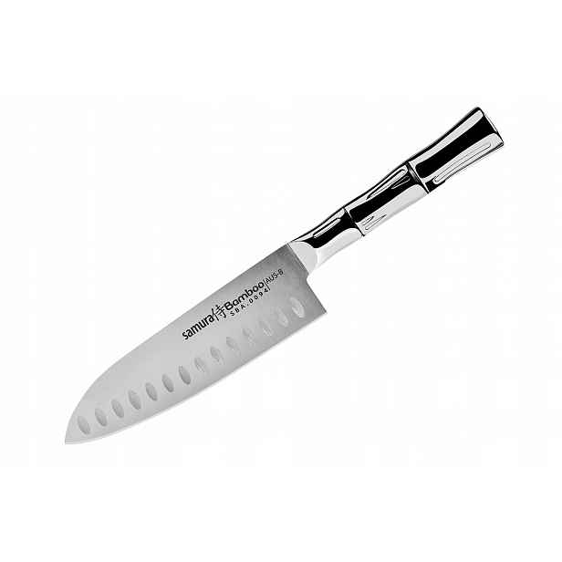 Nůž santoku Samura Bamboo 16 cm AUS-8 celokovový Hollow Ground