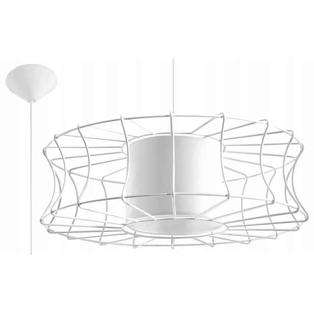 Sollux Závěsná lampa Salerno Bílá 49 Cm E27 IP20