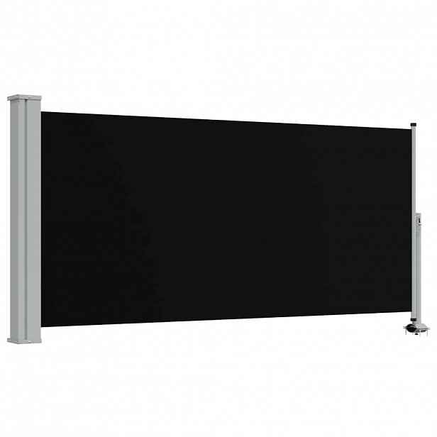 vidaXL Terasová zatahovací boční markýza 120 x 300 cm černá