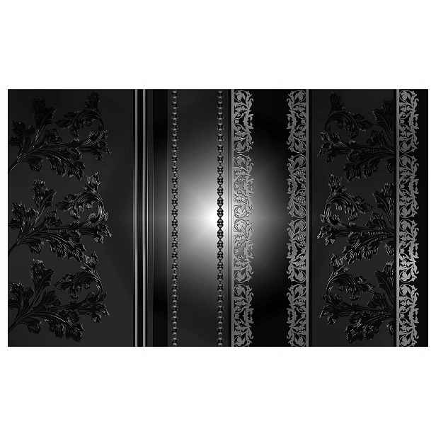 Vliesová fototapeta Černé květiny 3D Elegance 368x254 lepidlo