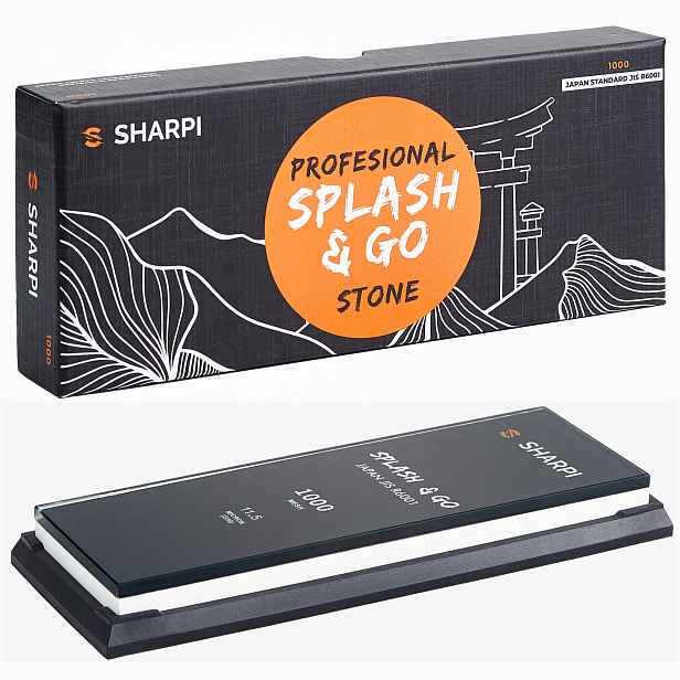 Vodní kámen Sharpi Splash&Go 1000 Jis 200x70x17 mm, podložka součástí balení
