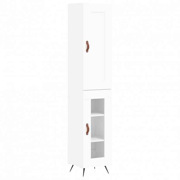 vidaXL Skříň highboard bílá 34,5 x 34 x 180 cm kompozitní dřevo