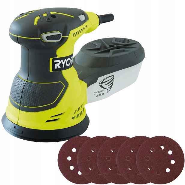 Ryobi Síťová Excentrická Bruska 300 W 125 mm Regulace Rychlosti ROS300