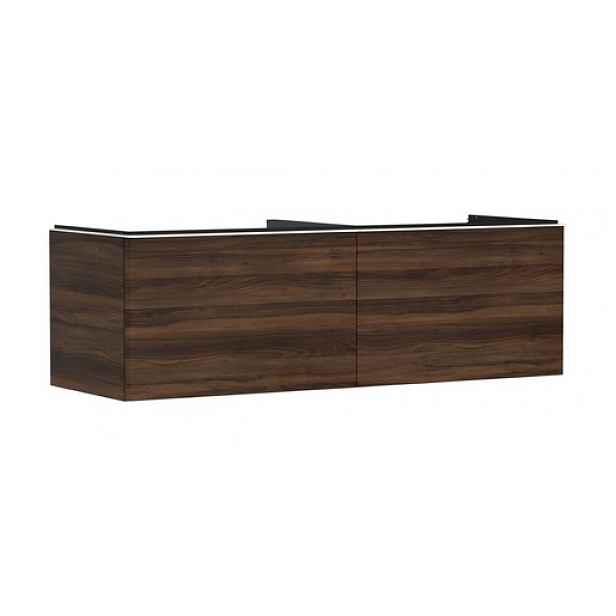 Skříňka pod umyvadlo pod desku Hansgrohe Xelu Q 156x49,5x55 cm tmavý ořech 54073700