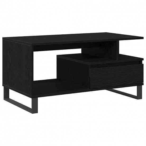 vidaXL Konferenční stolek Černý dub 90 x 49 x 45 cm Kompozitní dřevo