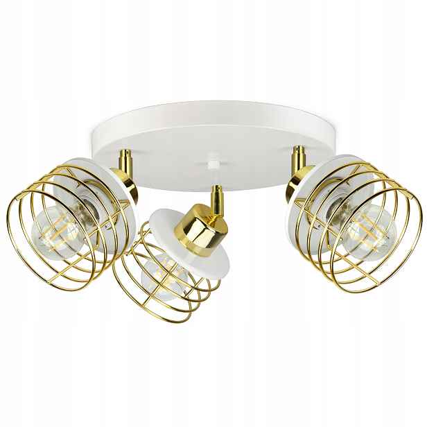 Lampa Stropní Svítidlo Lustr Glamour Zlatý Chrom Měď