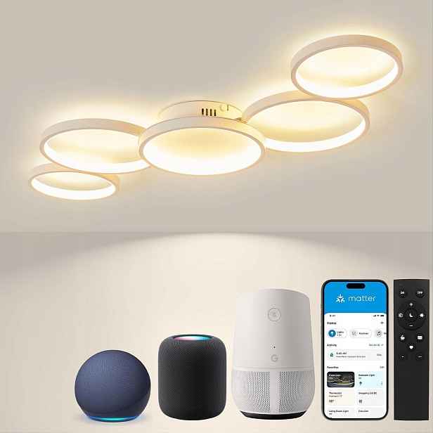 Inteligentní stropní svítidlo Led Matter stmívatelná dálkový ovladač Alexa Google Home