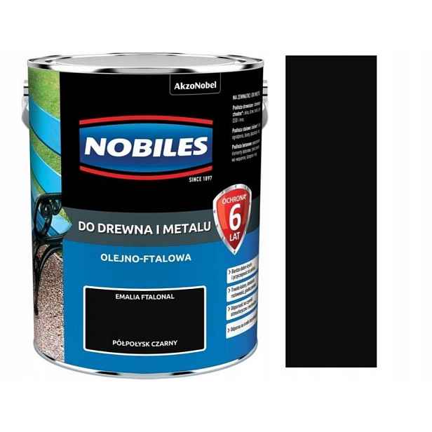 Nobiles Ftalonal Na Dřevo A Kov 5 L Černý