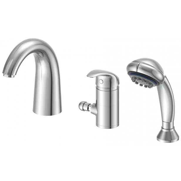 Aqualine Kasiopea - Baterie na okraj vany, 3-otvorová instalace, chrom 1107-30