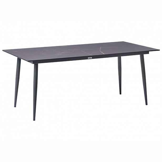 Beliani ZAHRADNÍ STŮL 180/90 cm Mramor Look Šedý Mramor Tolentino