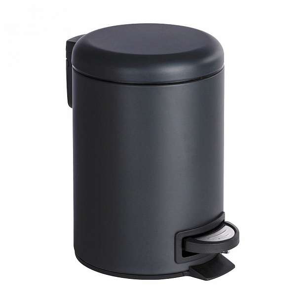 Černý odpadkový koš Wenko Leman, 3 l