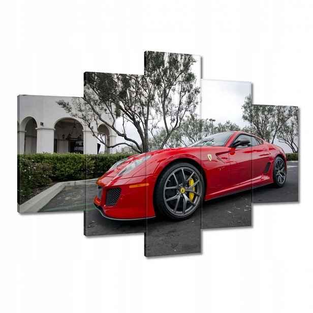 Obrazy 150x105 Červené auto Ferrari