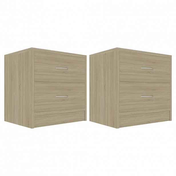 vidaXL Noční stolky 2 ks dub sonoma 40 x 30 x 40 cm kompozitní dřevo