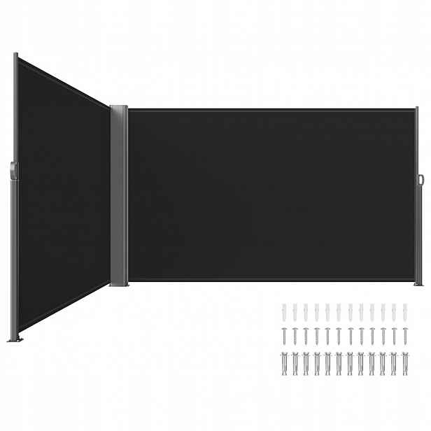 Černý výsuvný panel Brána Patio
