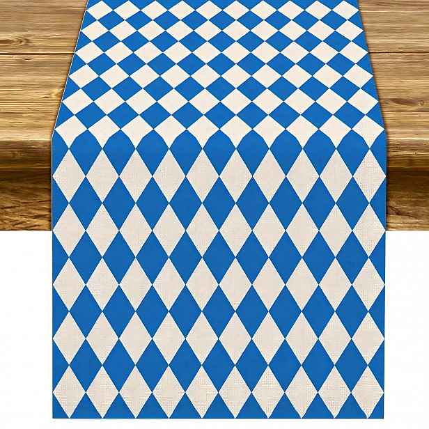 TEMU 1ks Oktoberfest Polyesterový běhoun na stůl, Bavorský německý pivní festival, sváteční párty, dekorace do jídelny pro vnitřní/venkovní použití,