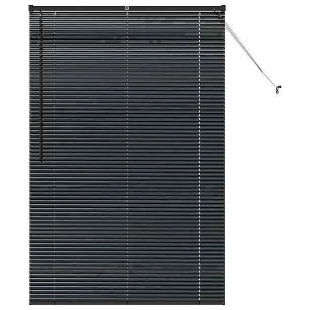 vidaXL Venet školní žaluzie Černá 175 x 115 cm 25 mm Hliník