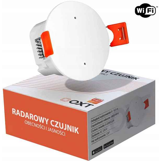 Oxt Radarový Senzor Přítomnosti A Jasu 230V Wifi Tuya T150