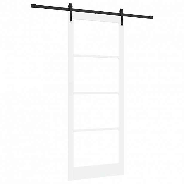 vidaXL Posuvné dveře 93 x 232 cm Masivní borové dřevo a sklo